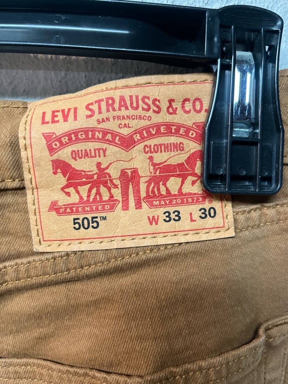 Levi's 505 Straight Brown Jeans - Picture 3 of 5